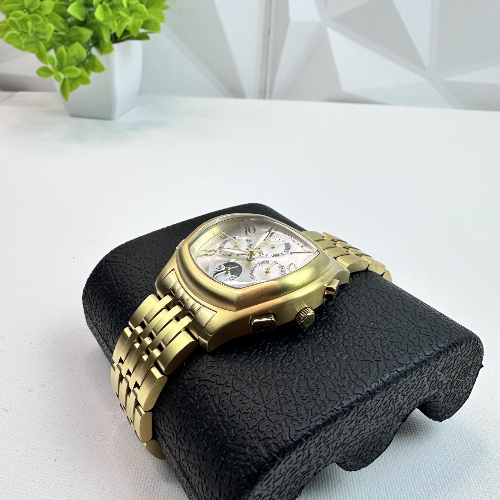 Invicta $1395 Objet D Art 37883 Men's 42mm Gold Auto Skeleton Watch Silver Dial - hình ảnh