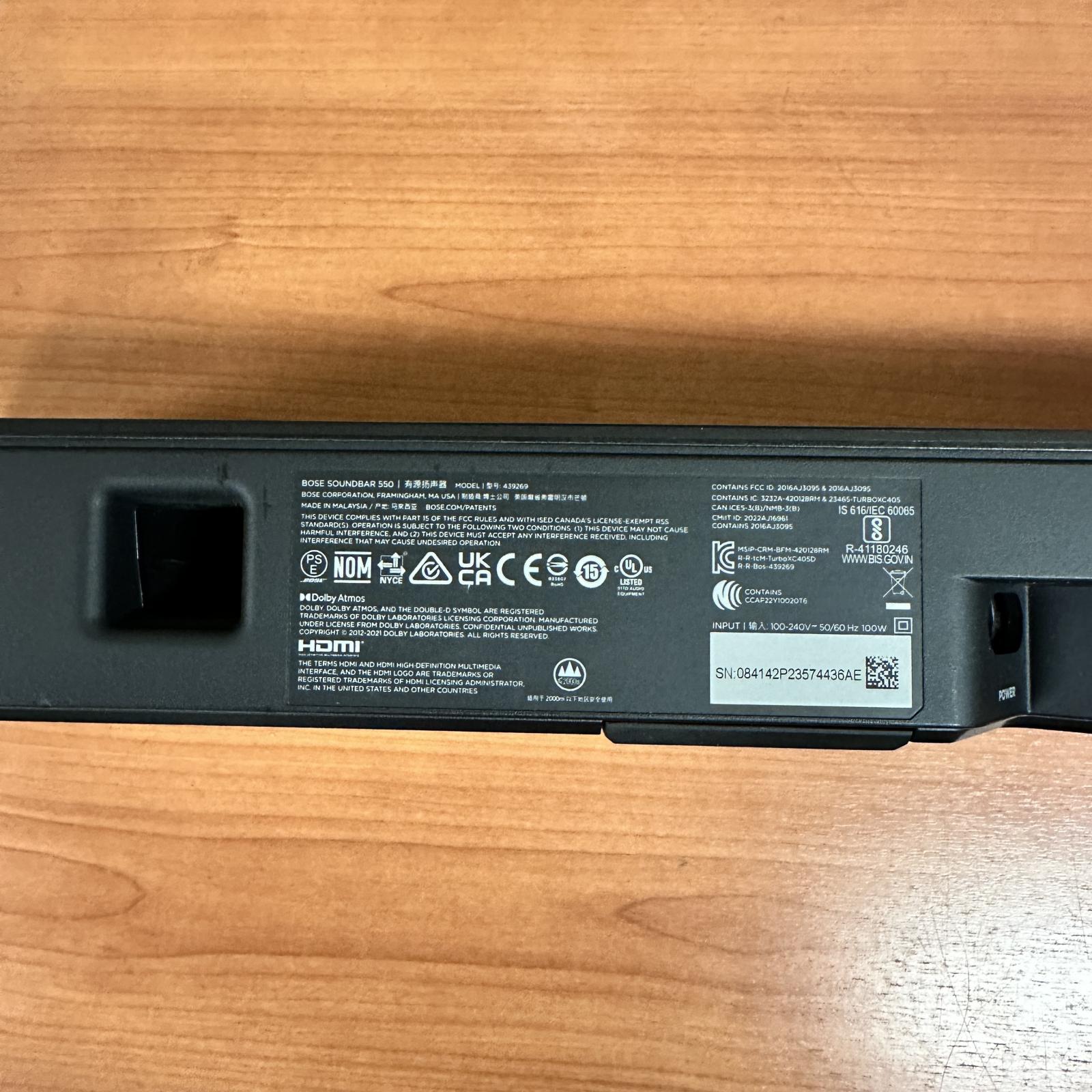 Bose Smart Soundbar 550 with Dolby Atmos Speaker (Soundbar Only) - hình ảnh