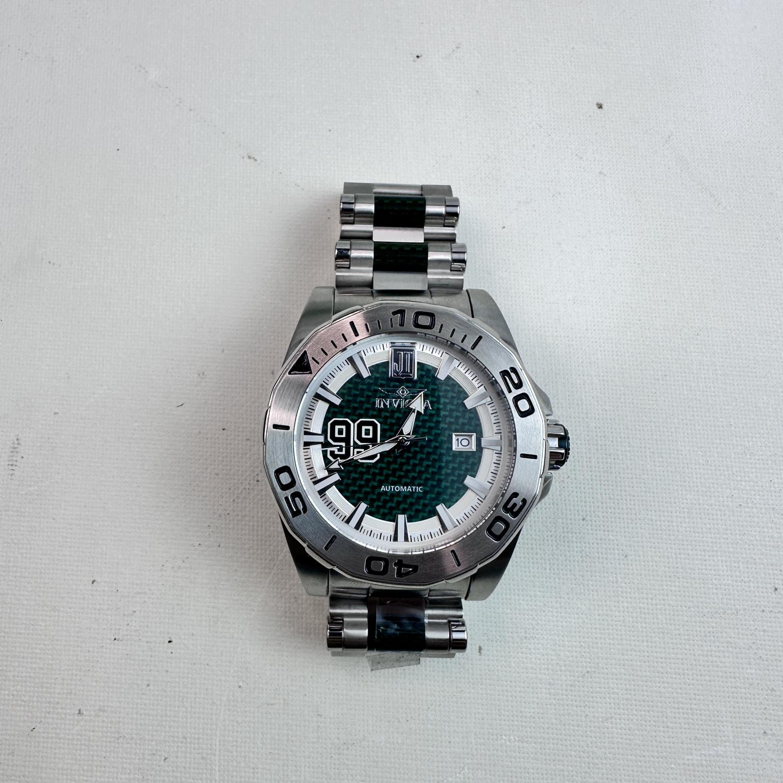 Invicta $459 Jason Taylor 38179 Automatic Men’s Watch, 48mm Steel, Green Dial - hình ảnh
