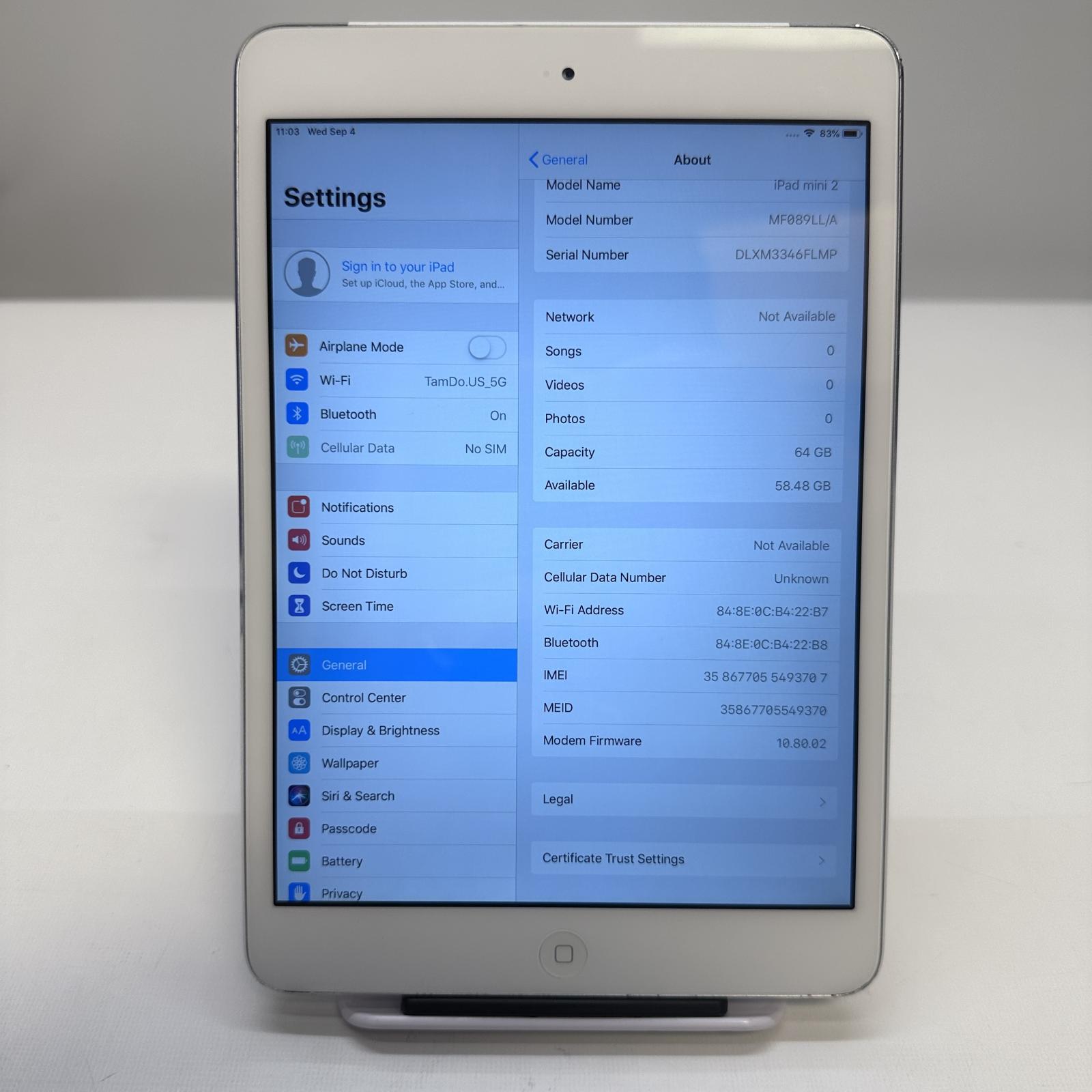 Apple iPad mini 2 (7.9", Wi-Fi, 64GB) Space Gray – Model MF689LL/A - hình ảnh